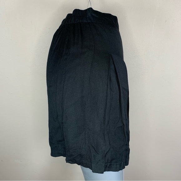 NEW Black Skirt Sim And Sam Cotton Rayon Pleated Elastic Waist Small Classic - Picture 4 of 9